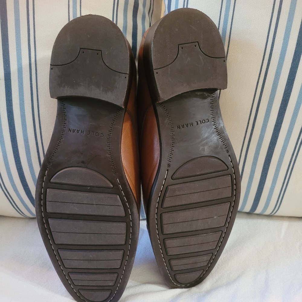 Cole Haan Mens Lenox Hill British Tan Cap Toe Lace Up Dress Oxfords Size 10.5 M - Picture 5 of 11